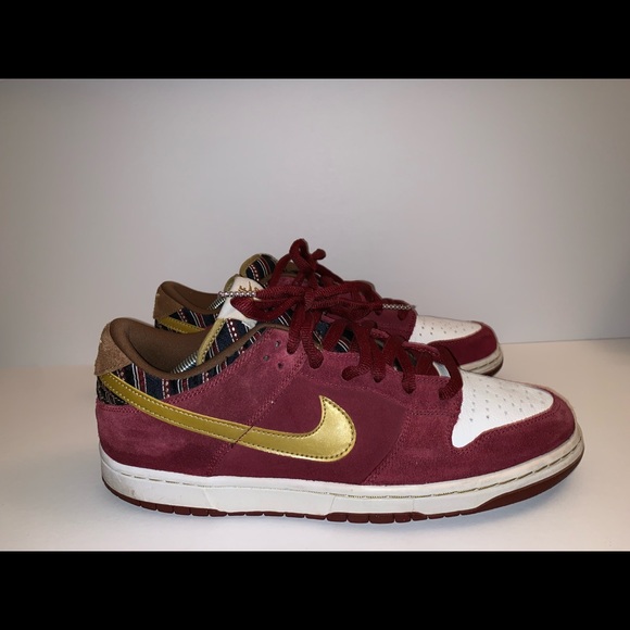 Nike Dunk Low Pro SB Anchorman Sz 11 Ron Burgundy Sneakers Nike Air Force 1 '07 CR7 'Golden Quilt' of